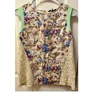 Blue and Purple Floral Tank